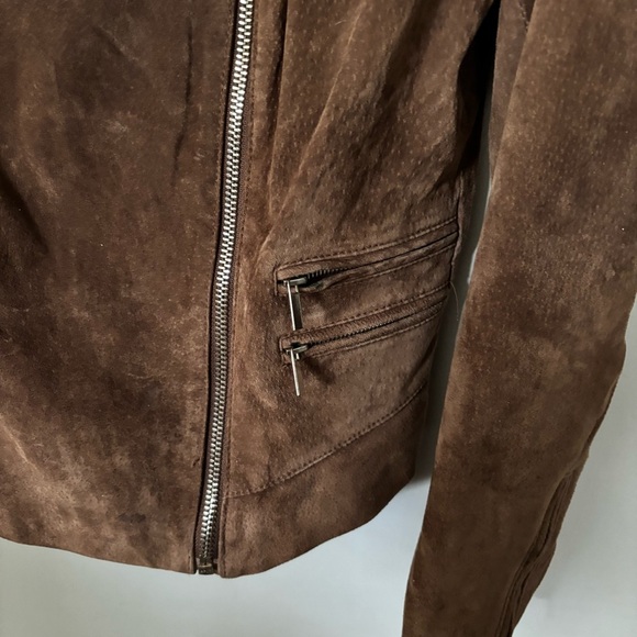 Mango 100% PIGSKIN leather jacket - brown - Picture 5 of 8